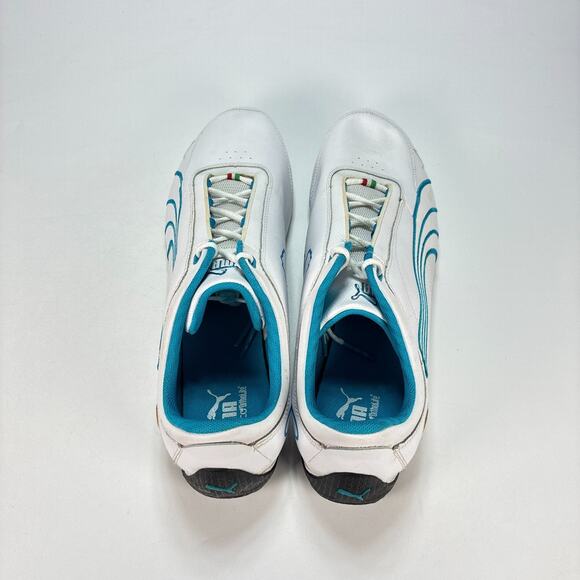 Puma Drift Cat 4 SF White Blue Low Top Lifestyle Sneakers 304460-04 Mens Size 13